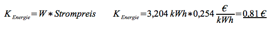 Energiekosten für das Duschen