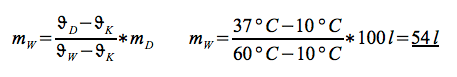 Ermittlung der Warmwassermenge